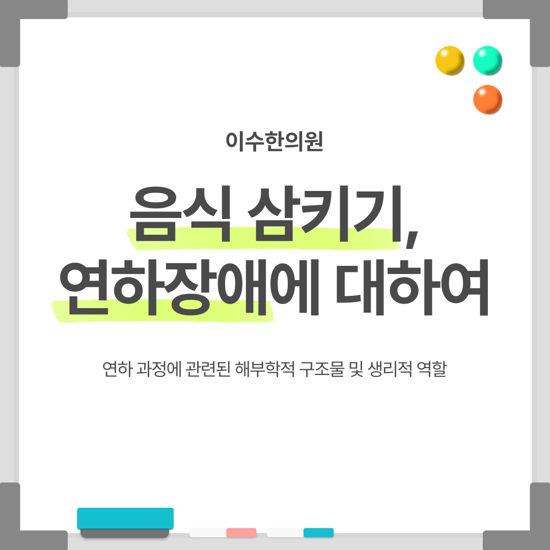 음식 삼키기, 연하장애에 대하여